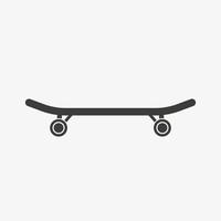 Skateboard vector icon. Skateboard symbol isolated on white background.
