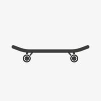 Skateboard vector icon. Skateboard symbol isolated on white background.