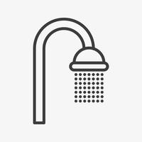 Shower vector icon isolated on white background.