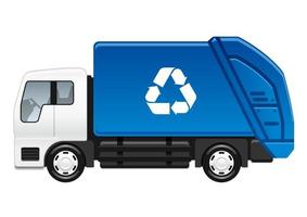 Vector Recycling Truck Isolated On A White Background.