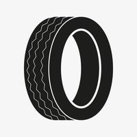 Tire vector icon isolated on white background