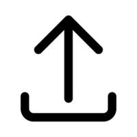 Upload icon. Vector illustration isolated on white background.