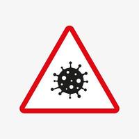 Virus triangle sign isolated on white background vector