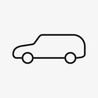 Family car outline icon. Wagon, combi car variant. vector