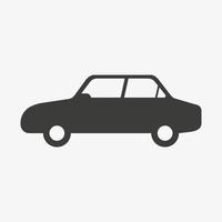 icono de sedán aislado sobre fondo blanco. símbolo de coche sencillo. pictograma de automóvil.