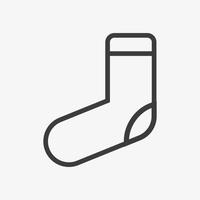 Sock outline icon. Vector illustration.