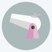 Cannon Icon in trendy flat style isolated on soft blue background vector