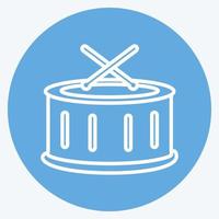 Drums Icon in trendy flat style isolated on soft blue background vector