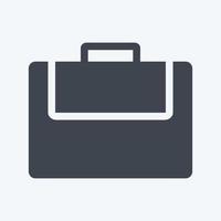 Portfolio Icon in trendy glyph style isolated on soft blue background vector