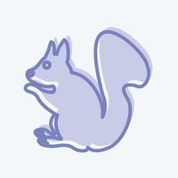 Pet Squirrel Icon in trendy two tone style isolated on soft blue background vector