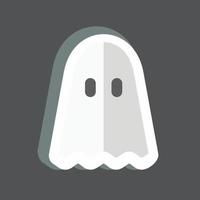 Ghosts Sticker in trendy isolated on black background vector