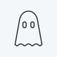 Ghosts Icon in trendy line style isolated on soft blue background vector