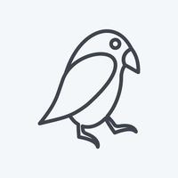 Pet Bird Icon in trendy line style isolated on soft blue background vector