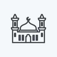Holy Place Icon in trendy line style isolated on soft blue background vector