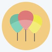 Balloons Icon in trendy flat style isolated on soft blue background vector