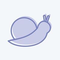 Pet Snail Icon in trendy two tone style isolated on soft blue background vector