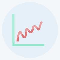 Bell Shaped Graph Icon in trendy flat style isolated on soft blue background vector