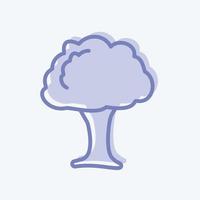 Trees Icon in trendy two tone style isolated on soft blue background vector
