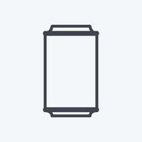 Soda Can Icon in trendy line style isolated on soft blue background vector