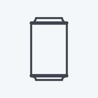 Soda Can Icon in trendy line style isolated on soft blue background vector