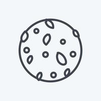 Cookie II Icon in trendy line style isolated on soft blue background vector