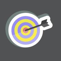 Target Marketing Sticker in trendy isolated on black background vector