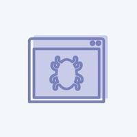 Web Crawler Icon in trendy two tone style isolated on soft blue background vector