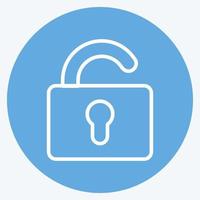 Logout Icon in trendy blue eyes style isolated on soft blue background vector