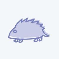 Pet Hedgehog Icon in trendy two tone style isolated on soft blue background vector