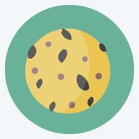 Cookie II Icon in trendy flat style isolated on soft blue background vector