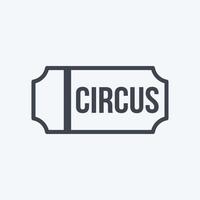 Ticket Icon in trendy line style isolated on soft blue background vector