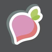 Beet Sticker in trendy isolated on black background vector