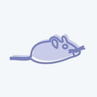 Pet Mouse Icon in trendy two tone style isolated on soft blue background vector