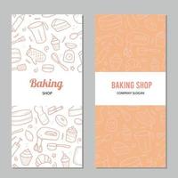 Hand drawn template with baking and cooking tools vector