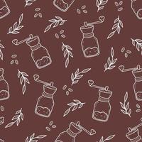 Seamless vector pattern of coffee mug