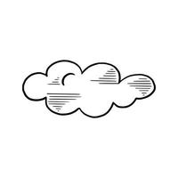 Hand drawn cloud. Doodle style. vector