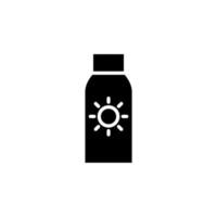 Sunblock, Sunscreen, Lotion, Summer Solid Icon Vector Illustration Logo Template. Suitable For Many Purposes.