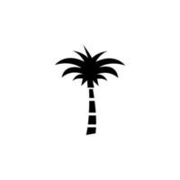 palma, coco, árbol, isla, playa icono sólido vector ilustración logotipo plantilla. adecuado para muchos propósitos.