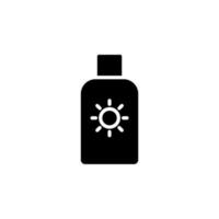 Sunblock, Sunscreen, Lotion, Summer Solid Icon Vector Illustration Logo Template. Suitable For Many Purposes.