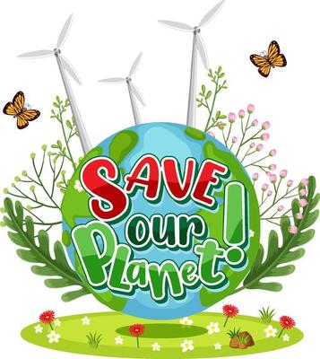 Save our planet poster design