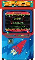Retro arcade cabinet isolated on white background vector