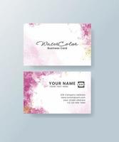 Watercolor business card vector