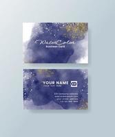 Watercolor business card vector