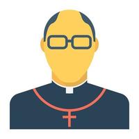 Trendy Priest Concepts vector