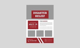 Disaster Relief flyer design template. Hurricane Relief flyer design. charity relief poster leaflet template. a4 template, brochure design, cover, flyer, poster, print-ready vector