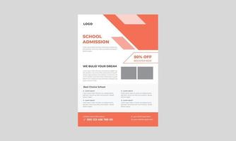 School admission flyer design, Back to school admission flyer, Junior School Admission Flyer, Kids back to school education admission flyer. vector