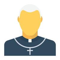 Trendy Priest Concepts vector