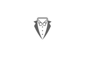 retro vintage pajarita traje de esmoquin caballero moda sastre ropa vintage clásico diseño de logotipo vector