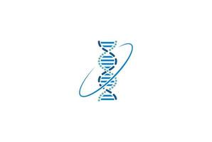 Modern Simple DNA Gen for Science Research Logo Design Vector