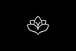 Elegant Luxury Beauty Lotus Line Logo Design Vector